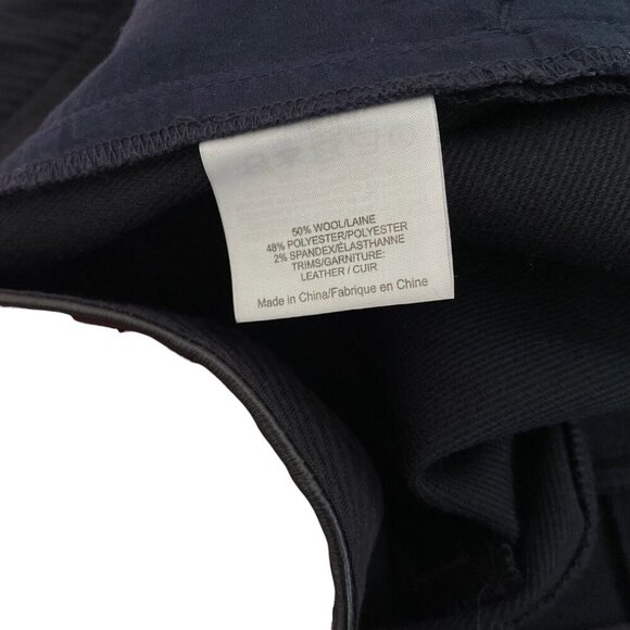 Tory Burch Christy Wool Blend Leather Trim Ankle Pants - Picture 6 of 6